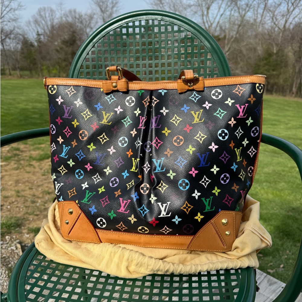 Louis Vuitton Multicolor Tote Bag sharleen gm no long strap with dust bag